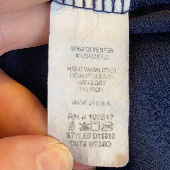 Soprano Navy Blue Lace Detail Tank Dress Women’s Size Large - Picture 2 of 11